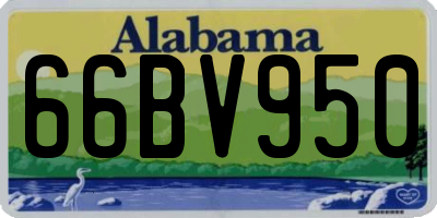 AL license plate 66BV950