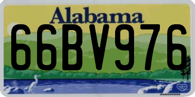 AL license plate 66BV976