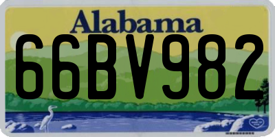 AL license plate 66BV982