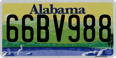 AL license plate 66BV988