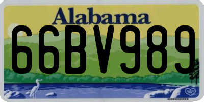 AL license plate 66BV989