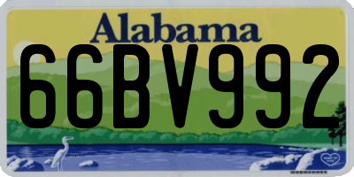 AL license plate 66BV992