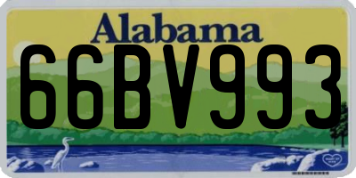 AL license plate 66BV993