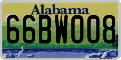 AL license plate 66BW008