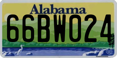 AL license plate 66BW024