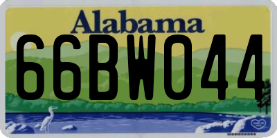 AL license plate 66BW044