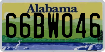 AL license plate 66BW046