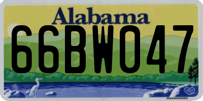 AL license plate 66BW047