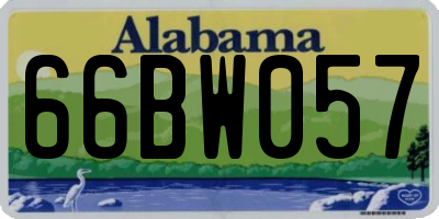 AL license plate 66BW057