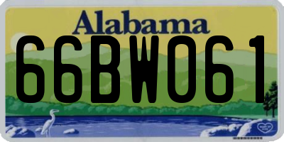 AL license plate 66BW061