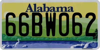 AL license plate 66BW062
