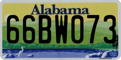 AL license plate 66BW073