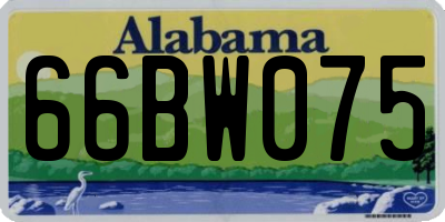 AL license plate 66BW075