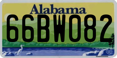 AL license plate 66BW082