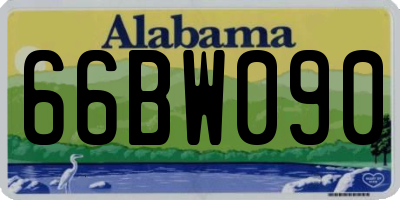 AL license plate 66BW090