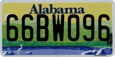 AL license plate 66BW096