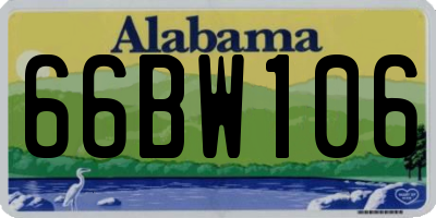 AL license plate 66BW106