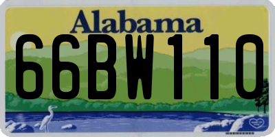 AL license plate 66BW110