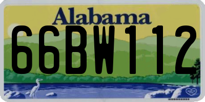 AL license plate 66BW112