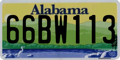 AL license plate 66BW113