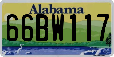 AL license plate 66BW117