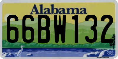 AL license plate 66BW132