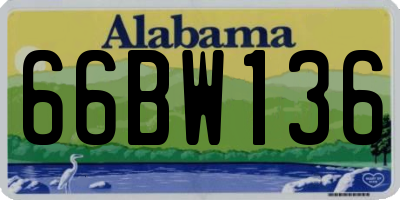 AL license plate 66BW136