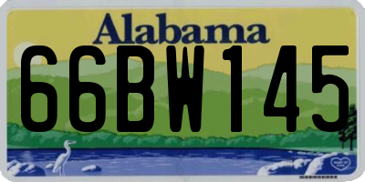 AL license plate 66BW145