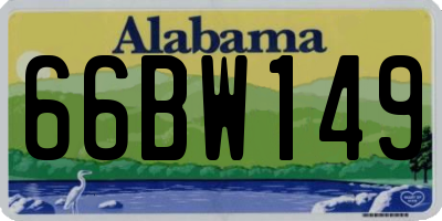 AL license plate 66BW149