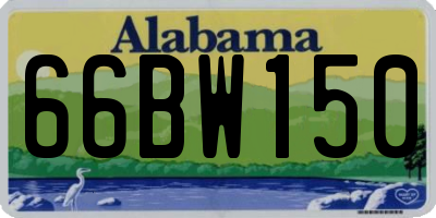 AL license plate 66BW150