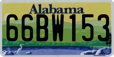 AL license plate 66BW153