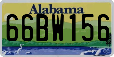 AL license plate 66BW156