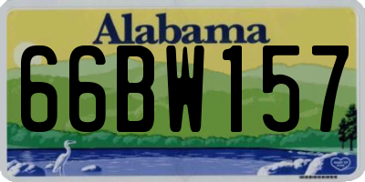 AL license plate 66BW157