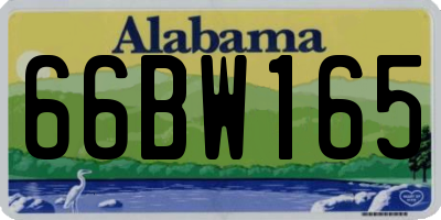 AL license plate 66BW165