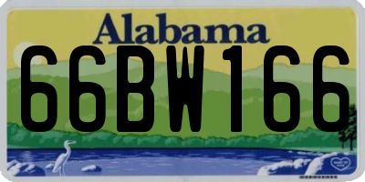 AL license plate 66BW166