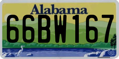 AL license plate 66BW167