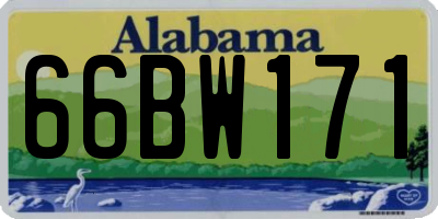 AL license plate 66BW171