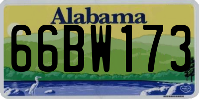 AL license plate 66BW173
