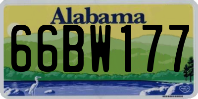 AL license plate 66BW177