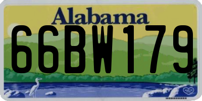 AL license plate 66BW179