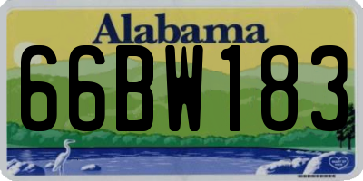 AL license plate 66BW183