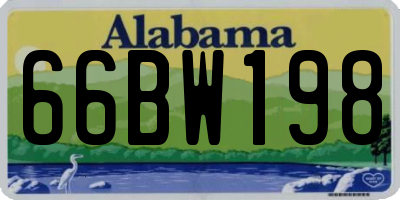 AL license plate 66BW198