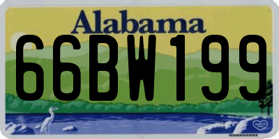 AL license plate 66BW199
