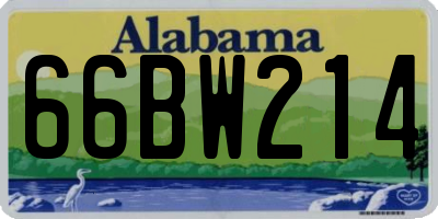 AL license plate 66BW214