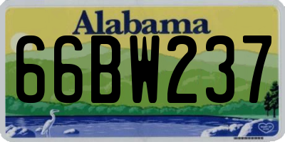 AL license plate 66BW237