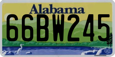 AL license plate 66BW245