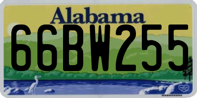 AL license plate 66BW255