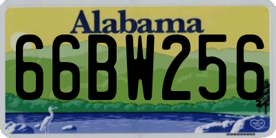 AL license plate 66BW256