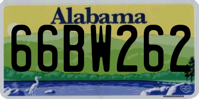 AL license plate 66BW262