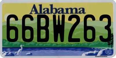 AL license plate 66BW263